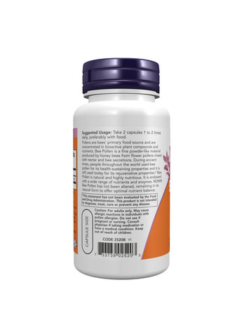 Bee Pollen 500mg – 100 caps Now Foods (369399078)