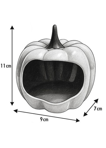 Купалка \ миска керамічна для хом'яків ручної роботи гарбуз Г:7 см х Ш:9 см х В:11 см Mazceramics (362701783)
