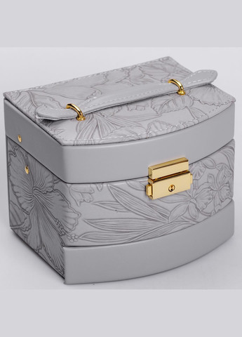 Кейс-ящик для украшений с замком 15,5х11,5х11,5 см, серый Yiwu (324071119)