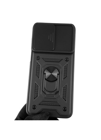 Чохол для G Play 4G (2024) броньований з кільцем зі шторкою на камеру на моторола г плей чорний rg1 Motorola (366023112)