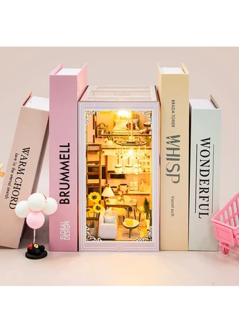 Бук Нук Рожевий Лофт Pink Loft DIY Book Nook Kit Інтер'єрний конструктор M2413 No Brand (362453280)