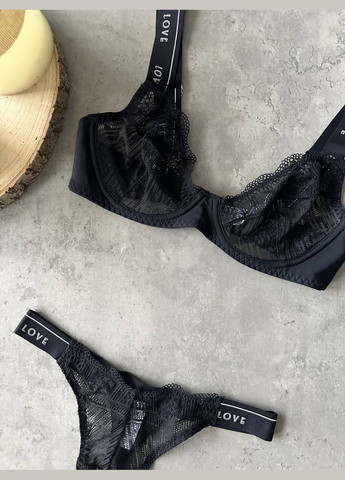 Черный комплект нижнего белья Domino