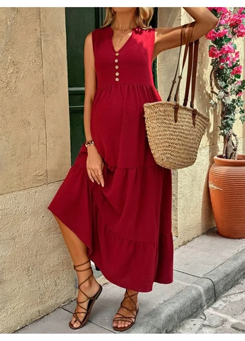 Розово-коричневое платье для беременных SHEIN однотонное