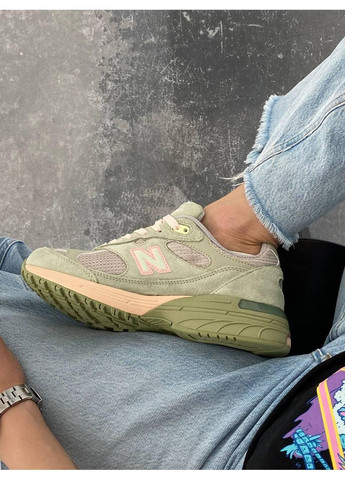 Сірі Осінні кросівки чоловічі new balance 993 green нью беланс 993 No Brand