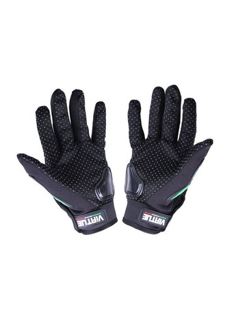 Мотоперчатки всесезонные (короткие) VIRTUE полиэстер карбон на липучке зеленые Tata (362604004)