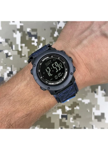 Годинник Nylon Black-Blue електронні чоловічі з будильником компасом та таймером ProDobro (367265965)