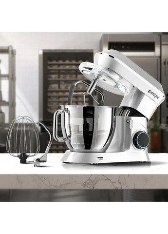 Профессиональный планетарный тестомес миксер комбайн с чашей 6л 2000Вт автоматический кухонный тестомес Maltec Chef2200W BL (345707444)