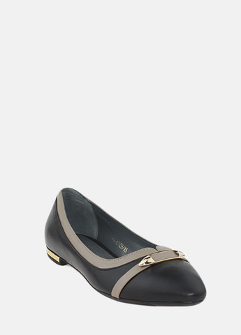 Женские балетки rr6440 черный-кофейный ROSS | кофейные натуральная кожа (294681244)