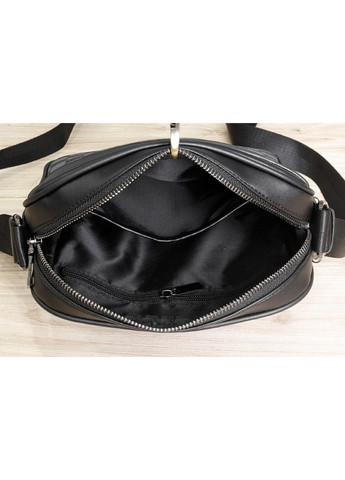 Чоловічий набір сумка планшетка клітина чорна екошкіра гаманець клатч на блискавці для повсякденного використання ProDobro (366030756)