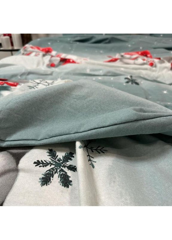 Зимова постільна білизна фланель (байка) півтораспальний розмір сірого кольору - м'якість, тепло та новорічний настрій! No Brand (370278913)