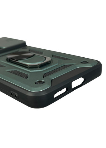 Чохол для POCO X6 броньований з кільцем підставкою зі шторкою на сяомі поко х6 зелений rg1 Xiaomi (366387645)