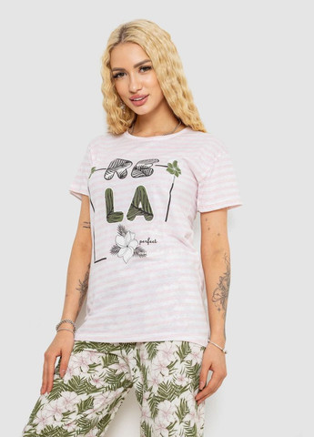 Рожева піжама жіноча з принтом Ager 243R3757