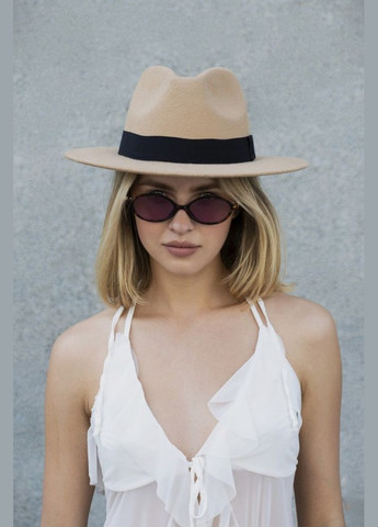 Капелюх Fedora з стрічкою Beige Without (341086881)