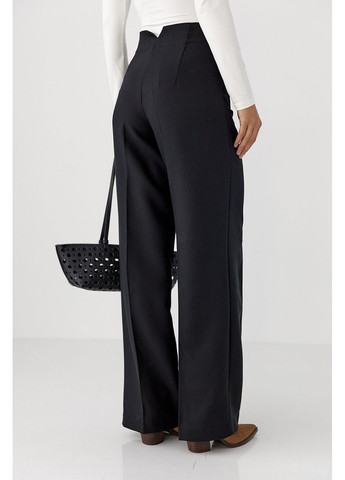 Класичні штани-палаццо з високою посадкою Lurex Штаны (370393365)