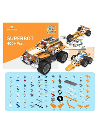 Конструктор Makerzoid Superbot Educational Building Blocks (MKZ-ID-SPB) No Brand (281425846)