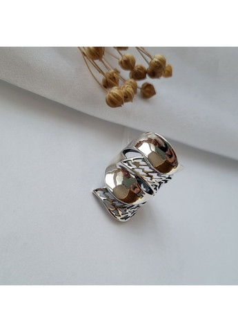 Срібне широке кільце Дефіле без каменів 19.5 розмір чорнене срібло 925 проби 1444к 7.45г Nobrand (367268832)