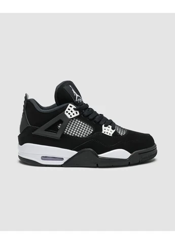 Чорно-білі кросівки nike white thunder No Brand Air Jordan Retro 4