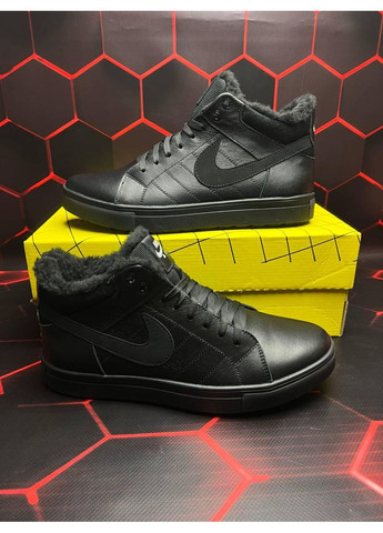КРОССОВКИ ЖЕНСКИЕ NIKE AIR WINTER BLACK НАЙК АИР ЗУМ No Brand чёрные зима (367168172)