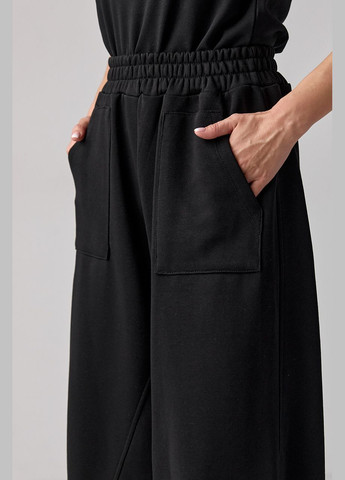 Трикотажные штаны-кюлоты с накладными карманами Lurex (294607042)
