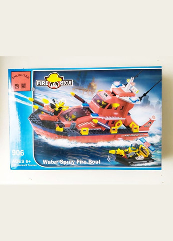 Конструктор блоковий арт. 906 пожежний катер корабель, 340 деталей Enlighten Brick (308855154)
