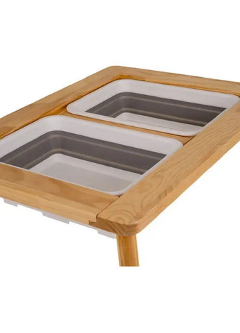 Столик кріслом двосторонньою стільницею двома знімними контейнерами дитячий дерев'яний сенсорний для піску води (482216-Prob) Unbranded (371991972)