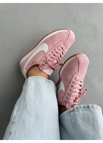 Кроссовки женские Nike Cortez Vintage Suede Pink | Найк Кортез розовые демисезоны (371276885)