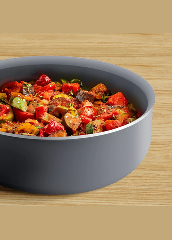 Сотейник Halo, 24см, с крышкой, алюминий, бакелит, стекло, серый Tefal (330031662)