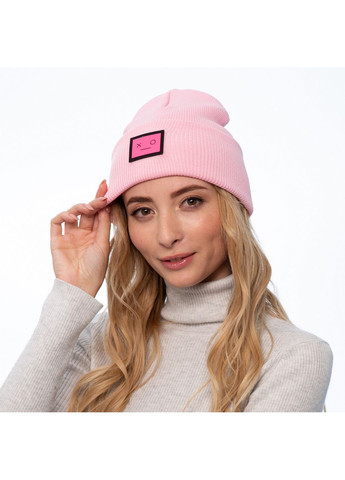 Шапка біні жіноча бавовна рожева SHANE LuckyLOOK 248-489 (322789095)