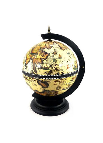 Глобус бар настільний Карта світу білий чорний сфера 33 см (33002WB) Гранд Презент (279624850)
