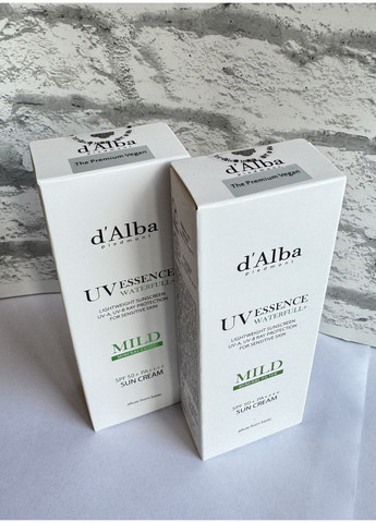 Сонцезахисний крем Waterfull Mild Sunscreen SPF 50+PA+++ для чутливої шкіри 50 мл D'ALBA (369569482)
