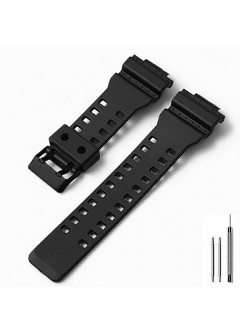 Ремінець сумісний з G-shock GLS, GD, GA-100, GA-110, GA-120, GD-120 та ін. Ширина 16 / 28.5 мм No Brand (370101717)