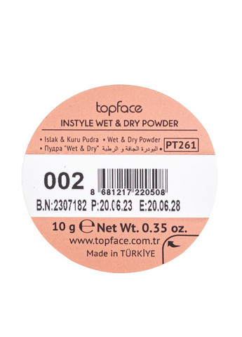 Пудра для обличчя Instyle Wet & Dry Powder PT261, № 01 Слонова кістка TopFace (328067541)