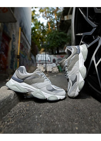 Серые демисезонные стильные мужские кроссовки экозамша весна/осень серые No Brand