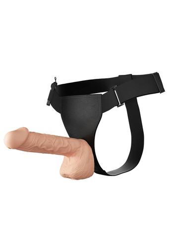 Страпон гігантський реалістичний, з вібрацією Ultra з дротовим пультом, бежевий, 26 х 5.5 см Baile (298919567)