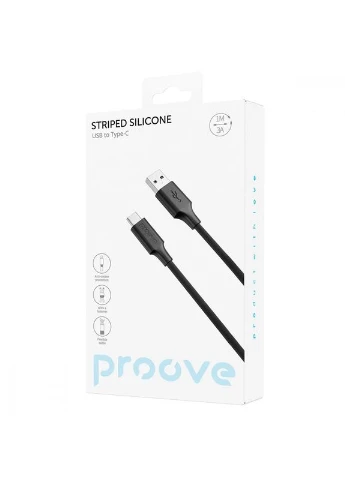 Кабель Striped Silicone USB to Type-C (1m) white Proove (397307839)