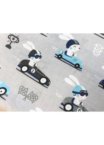 Бавовняна пелюшка 100*80см "Зайчики в машинках" Moontime (366037128)
