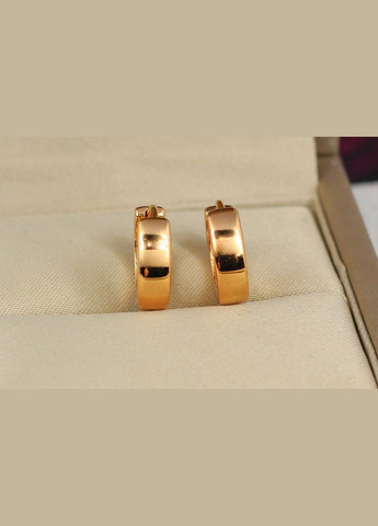 Сережки кільця з малюнком крокрені горизонтальні смужки 1,4 см золотисті Xuping Jewelry (316607497)