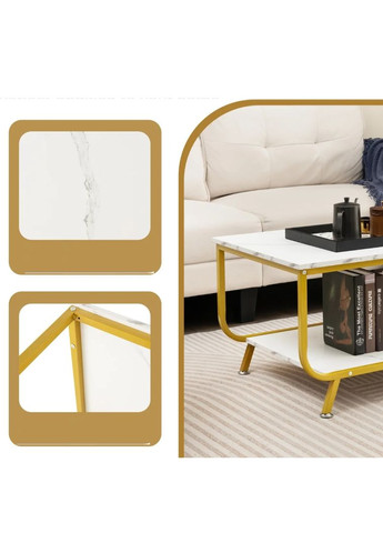 Журнальний стіл Marble двоярусний Costway (361952331)