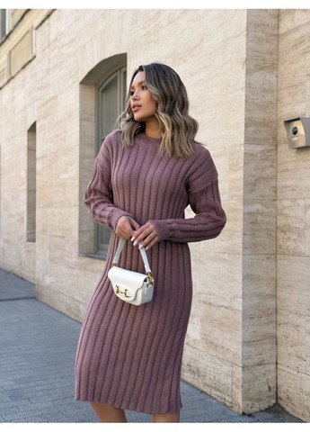 Пудрова сукня базова жіноча в'язана чорна 00348 No Brand