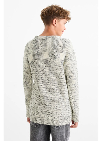 Комбинированный демисезонный вязаный свитер C&A