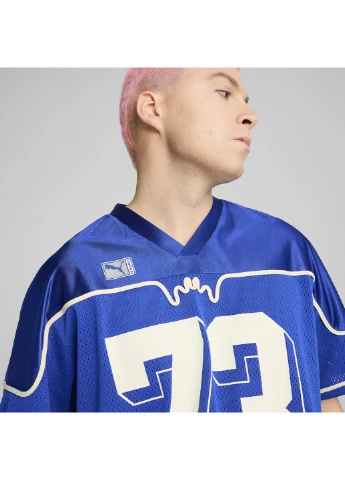 Синяя футболка dress code football-inspired basketball jersey men Puma