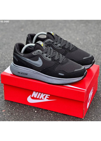 КРОСІВКИ ЖІНОЧІ NIKE AIR ZOOM BLACK GRAY НАЙК АІР ЗУМ No Brand чорні демісезони (368884481)