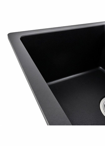 Гранітна мийка для кухні ZIRKONE 6250 матова Чорна Valeso (342069233)