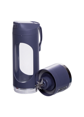 Портативний блендер для смузі на акумуляторі 450 мл блендер пляшка 25 Вт USB Сірий HP-11-10G Huizhou (371331116)