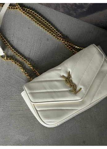 Жіноча сумка Loulou leather bag через плече білий лоран Medium size No Brand (383975243)