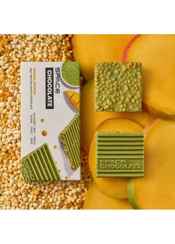 Блок белого шоколада с матча Space Chocolate Mango Crunch, 10*25 грамм - Манго-маракуйя SPACE BITE (396518541)