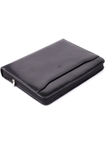 Оригинальная папка с блокнотом из гладкой натуральной кожи 20850_1 (1278L nero) Черный Tony Perotti (362046801)