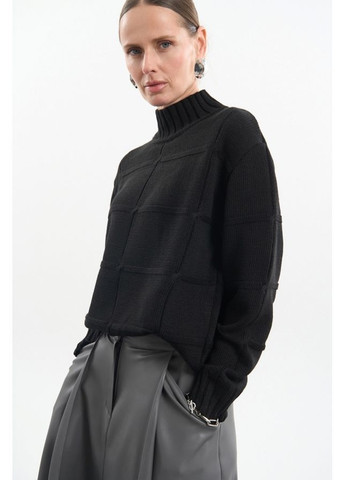 Черный свитер 2804 молочный Triko Bakh