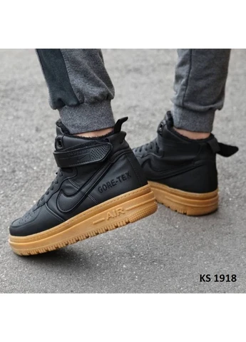 Черные демисезонные кроссовки мужские nike lunar winter black yellow найк лунар форс No Brand