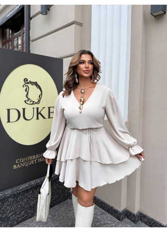 Білий святковий, повсякденний, вечірня, ділова, кежуал жіноча сукня шовкова Style Point однотонна